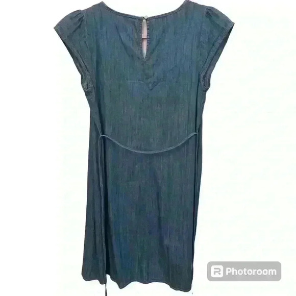 Maternity XS Dress Blue Denim Style with String to Tie around Waist | - Picture 3 of 3